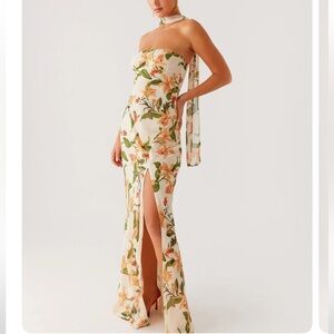 Gali Strapless Maxi Dress - Floral Print: Size 0 (NWT)